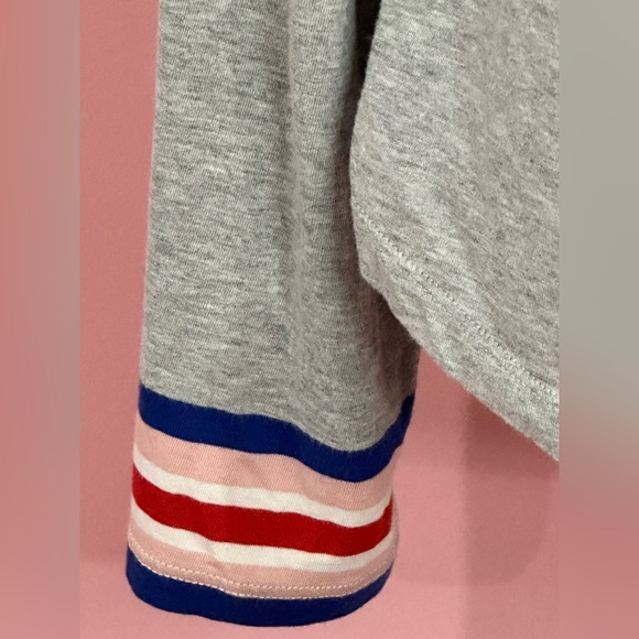 Boden Boatneck Multicolored Cuff Long Sleeved T- Sz Medium - Picture 8 of 10